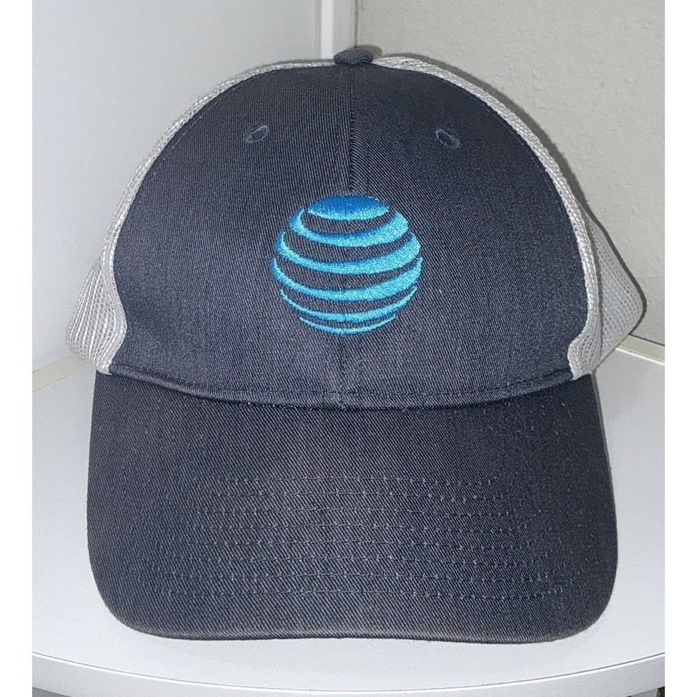 AT&T Embroidered Logo Mesh SnapBack Hat Baseball Ball Cap
